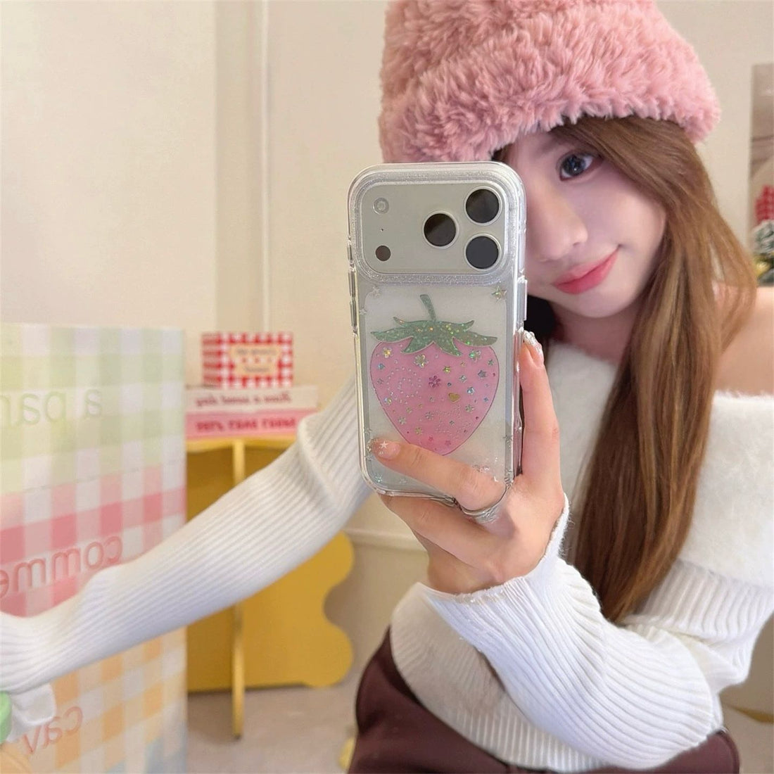 Glitter Strawberry Sparkle Case for iPhone
