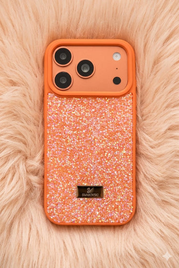Orange Diamond Sparkle Case for iPhone