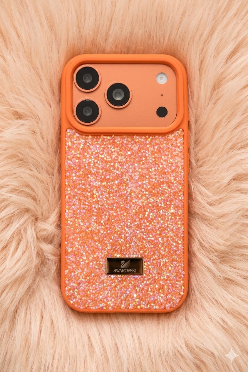 Orange Diamond Sparkle Case for iPhone