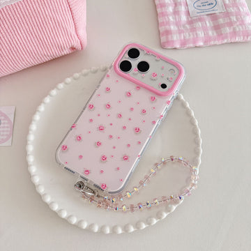 Blush Rose Bud Cases with Charm for iPhone