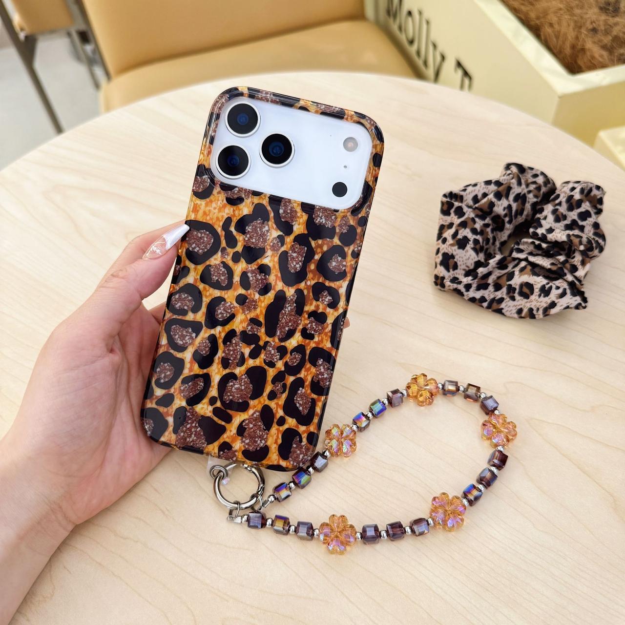 Safari Luxe Leopard Cases with Charm for iPhone