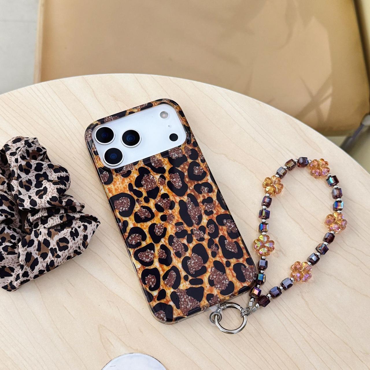 Safari Luxe Leopard Cases with Charm for iPhone