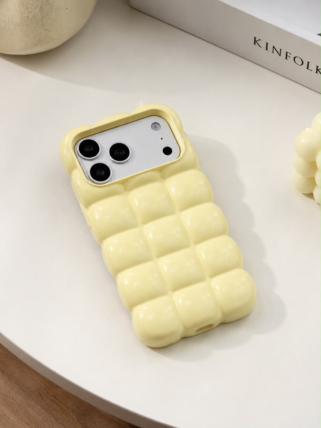 Butter Yellow Bubble Marshmellow Puffer Cases for iPhone
