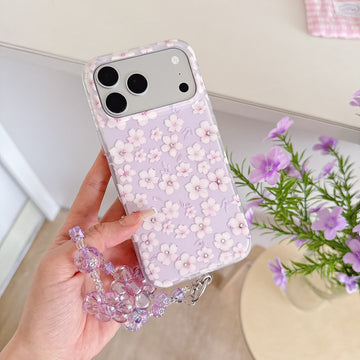 Lavender Bloom Case with Charm for iPhone