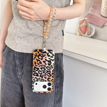 Holographic Leopard Chic Case with Charm for iPhone