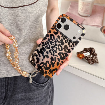 Holographic Leopard Chic Case with Charm for iPhone