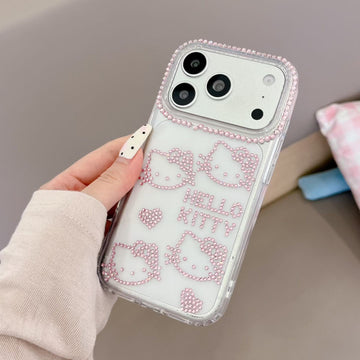 Pink Hello Kitty Sparkle Charm Case for iPhone