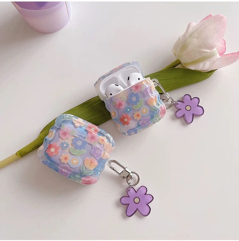 Colorful floral Case with Charms for Airpods - Airpods Pro and Pro 2