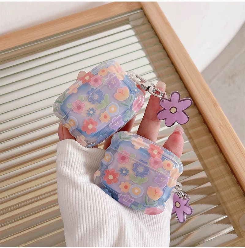 Colorful floral Case with Charms for Airpods - Airpods Pro and Pro 2