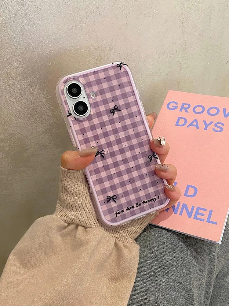 Lilac Aesthetic Bow Dot cases for iPhone