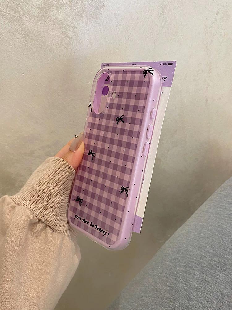Lilac Aesthetic Bow Dot cases for iPhone