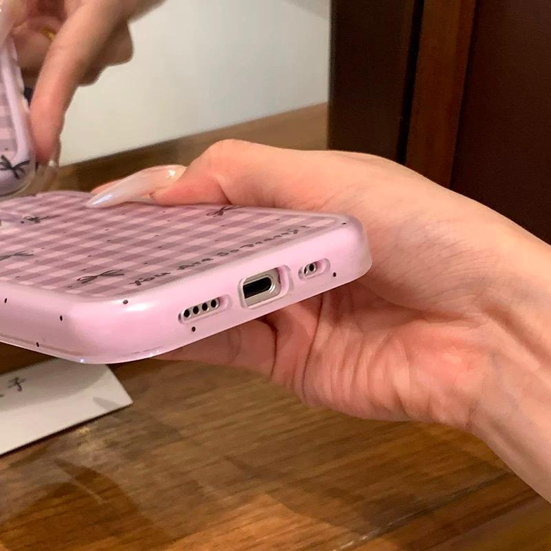 Lilac Aesthetic Bow Dot cases for iPhone