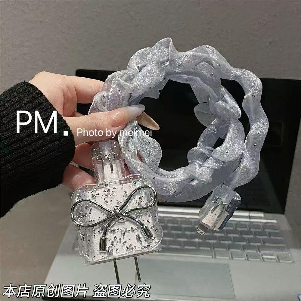 Cute Big Bow Charger Protector for iPhone