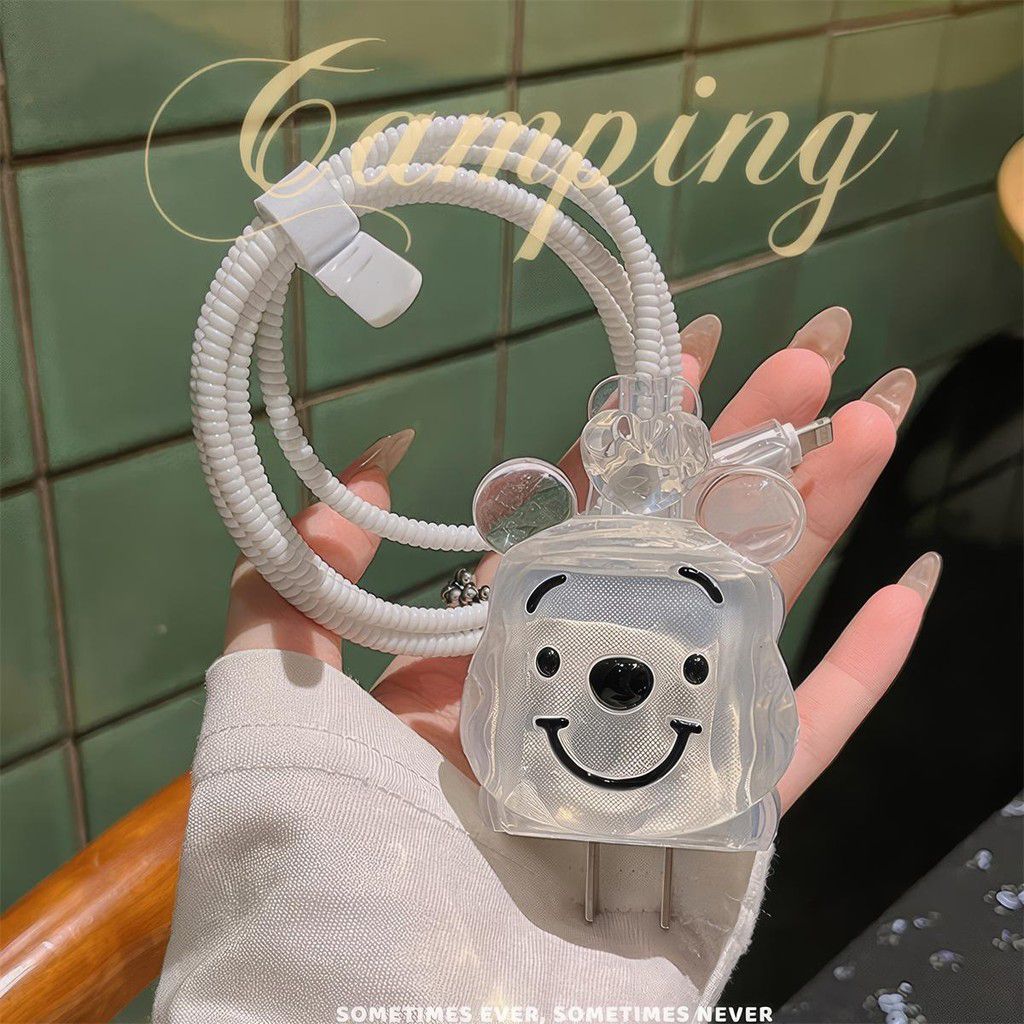 Winne Pooh Bear cute Charger Protector for iPhone