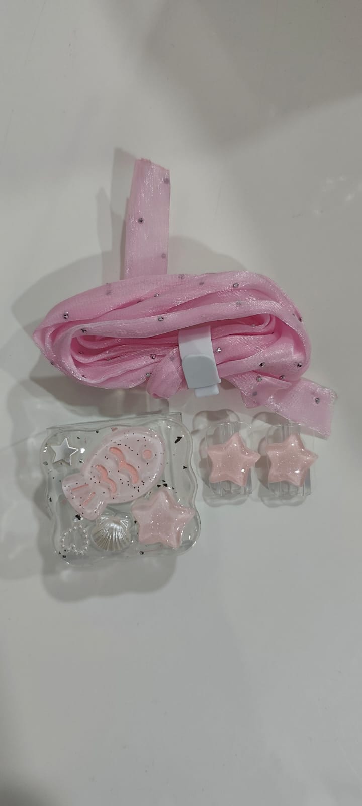 3D Pink Fish and Sea-Star Charger Protector for Apple iPhone