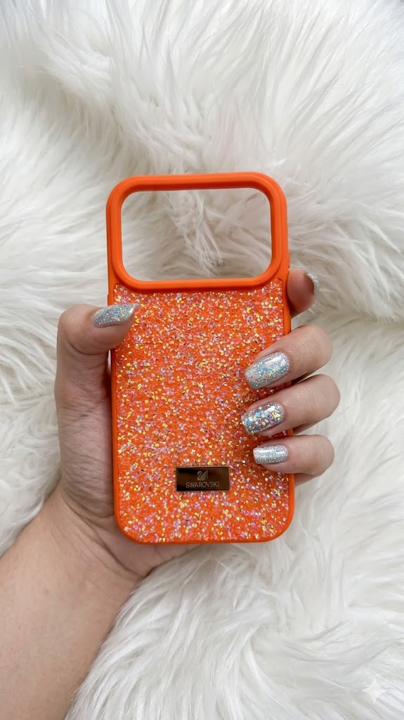 Orange Diamond Sparkle Case for iPhone