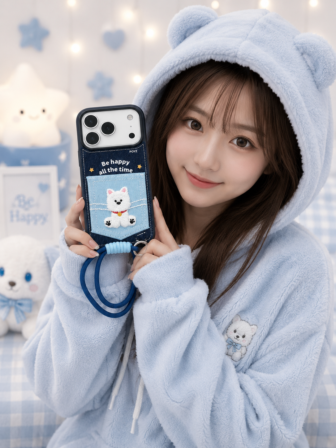Fluffy Pup with Charm Cases for iPhone