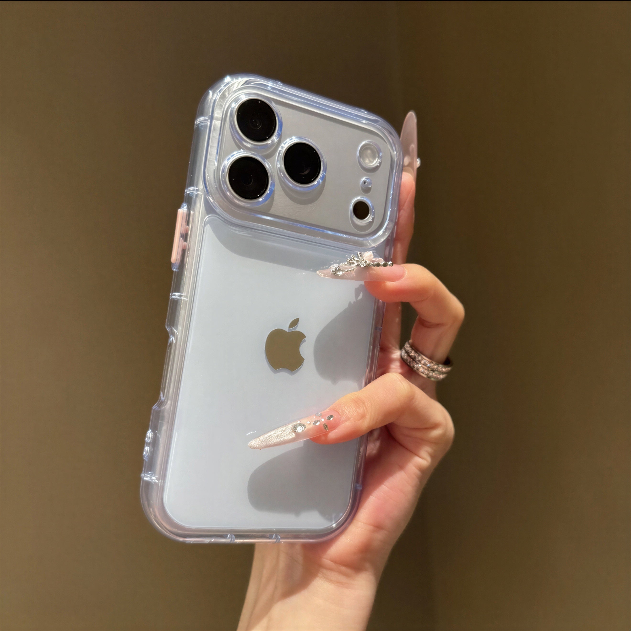 Baby Blue Aesthetic Transparent Case for iPhone