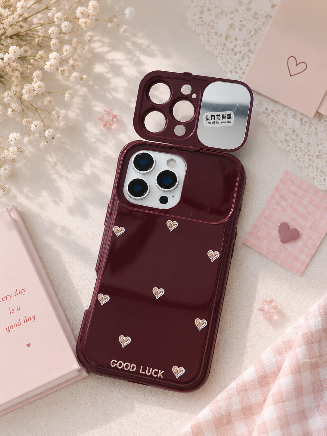 Heart & Blessing Cases with Mirror for iPhone