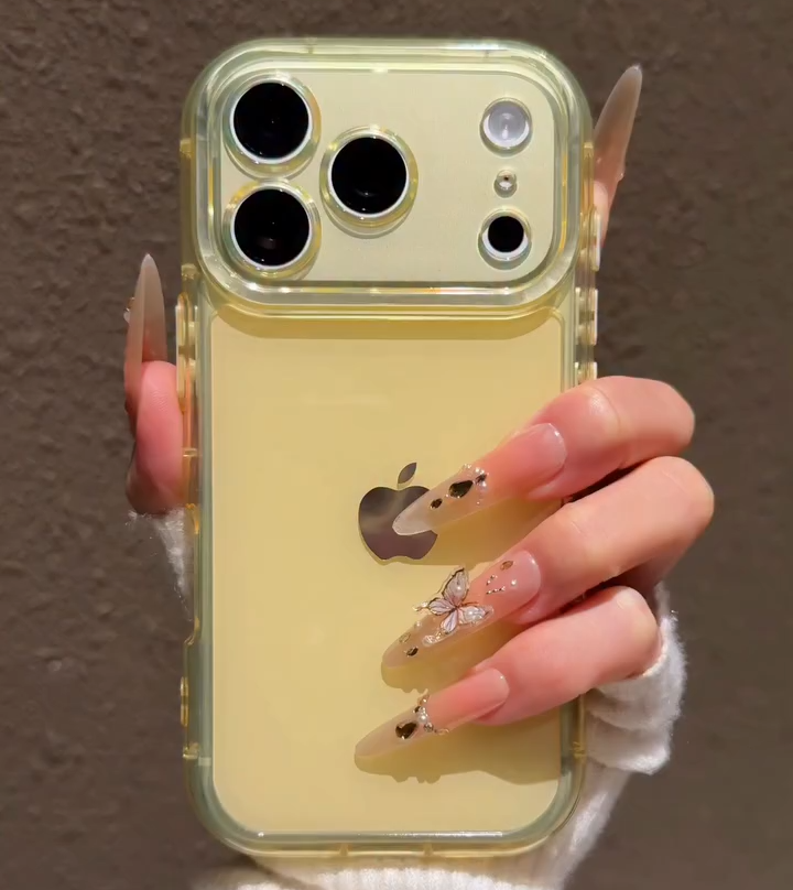 Butter Yellow Aesthetic Transparent Phone Case / Cover for iPhone