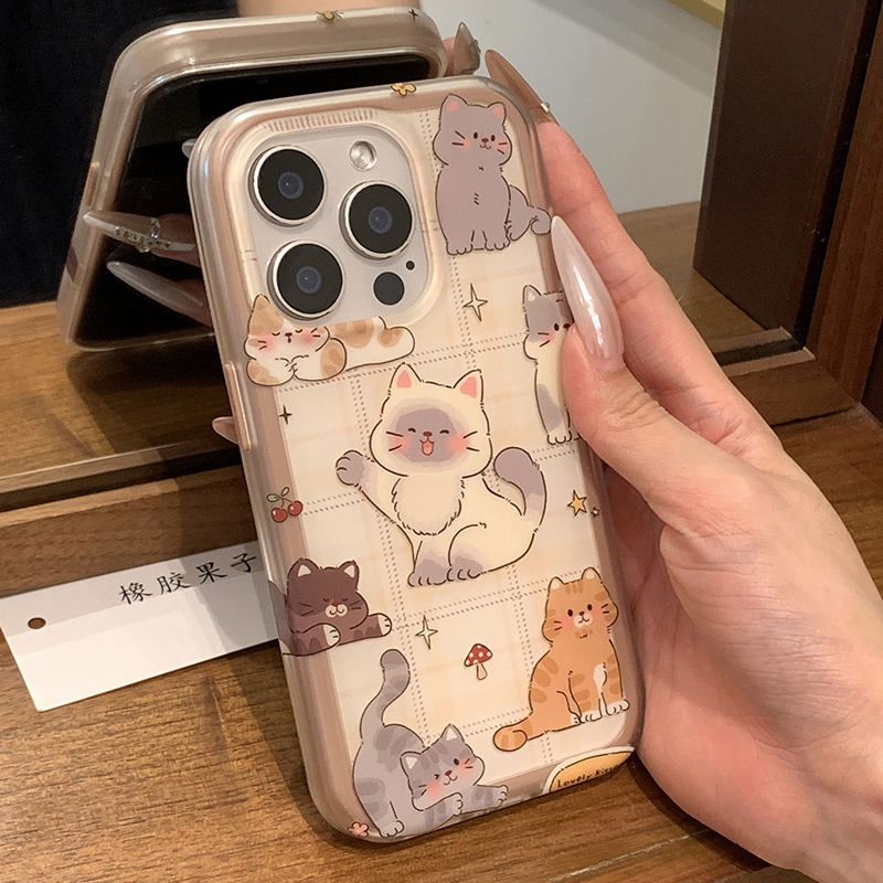 Pastel Adorable Kitty & Dog Squad cases for iPhone