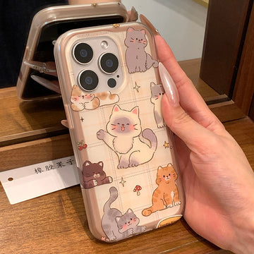 Pastel Adorable Kitty Squad cases for iPhone