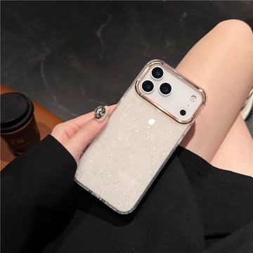White Marble Texture Shimmer Cases for iPhone