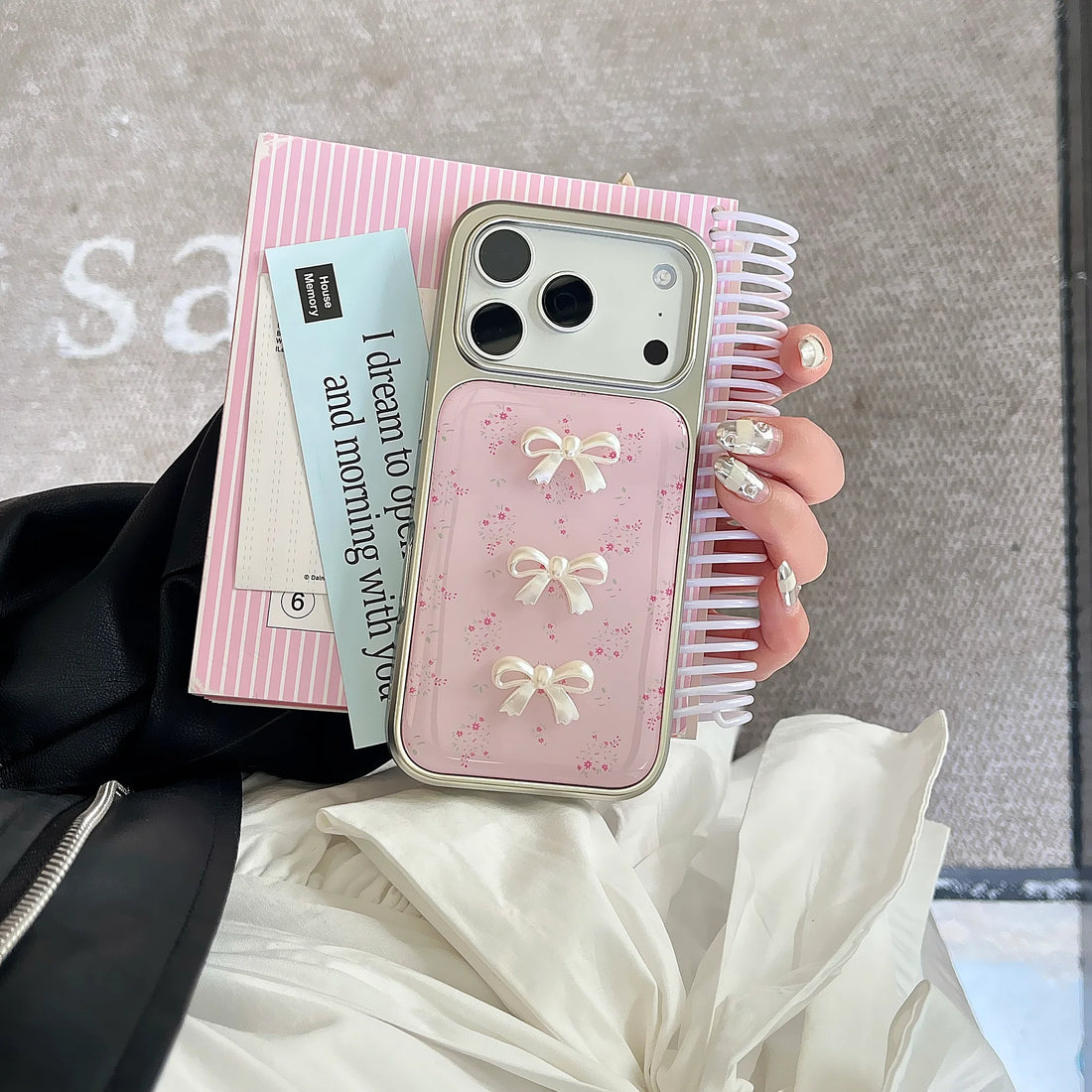 Bow & Blossom Floral Phone Case for iPhone