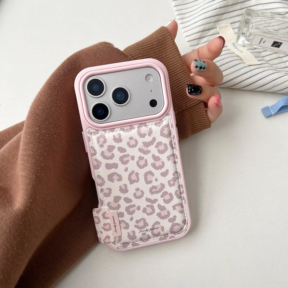 Pink Cheetah Cases with Pink bow Dust plug for iPhone