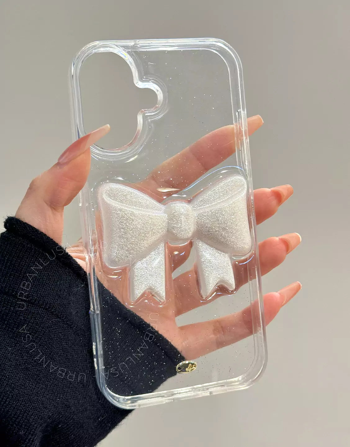 Beautiful Glitter 3D Bow case for iPhone