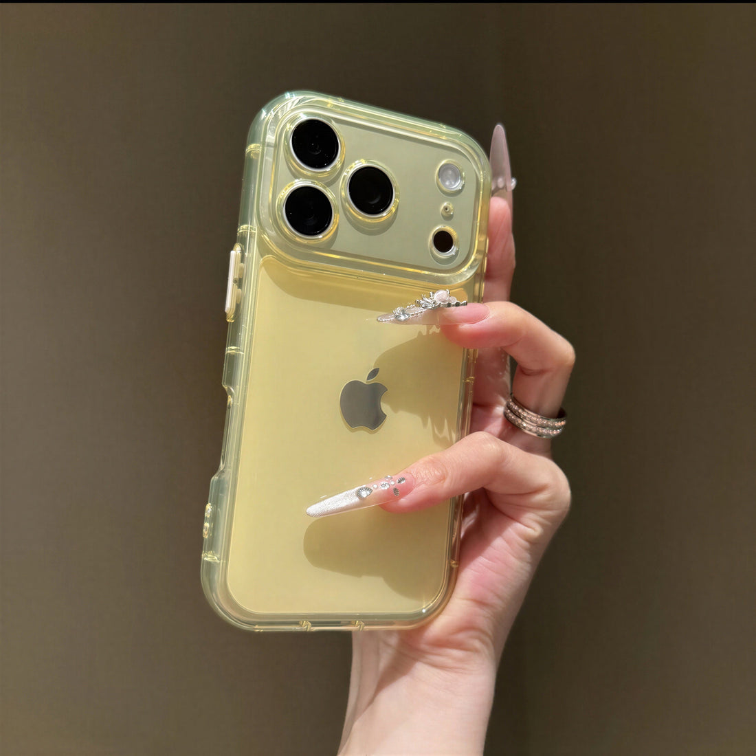 Butter Yellow Aesthetic Transparent Case for iPhone