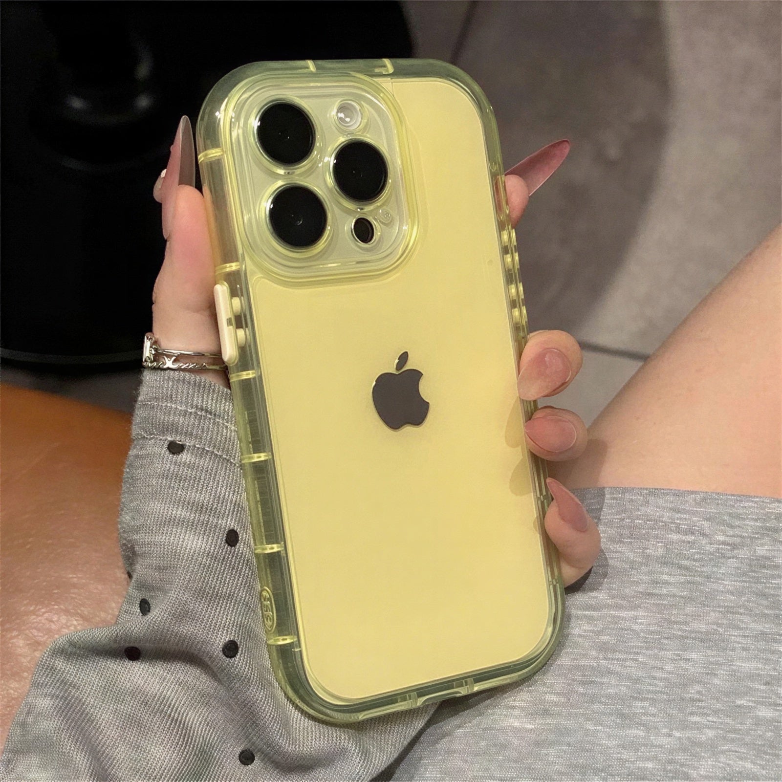 Butter Yellow Aesthetic Transparent Case for iPhone