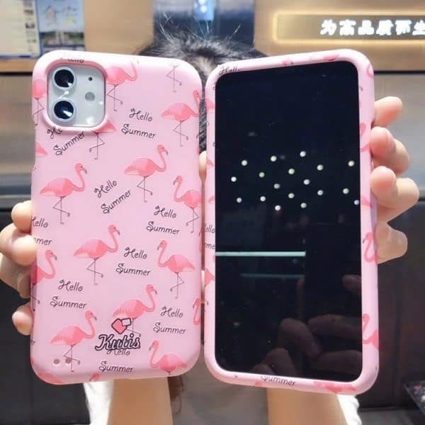 Hello Summer Flamingo Kutis 360 Phone Case for iPhone X / Xs