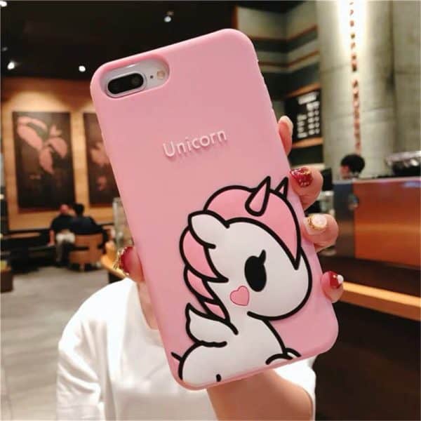 3D Unicorn Pink Case for iPhone 7 Plus & 8 Plus