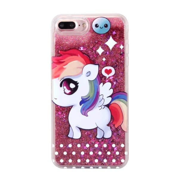 Unicorn Rainbow Glitter Falling Case for iPhone X / Xs