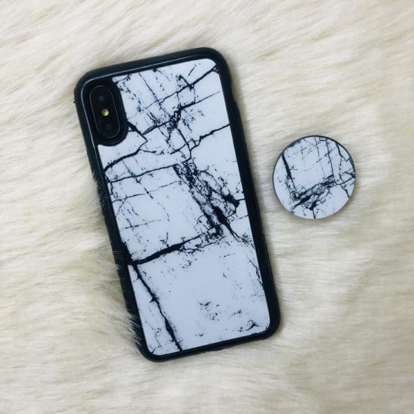 White Marble Grip Case for iPhone - Image 2