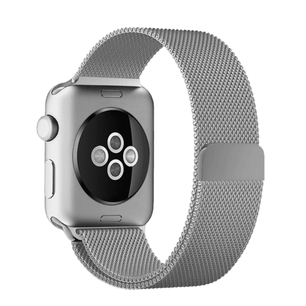 Silver Magnetic Milanese Loop Apple iWatch Band - Image 2