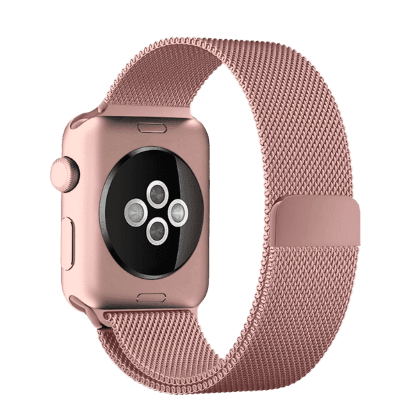 Rose Gold Magnetic Milanese Loop Apple iWatch Band - Image 2