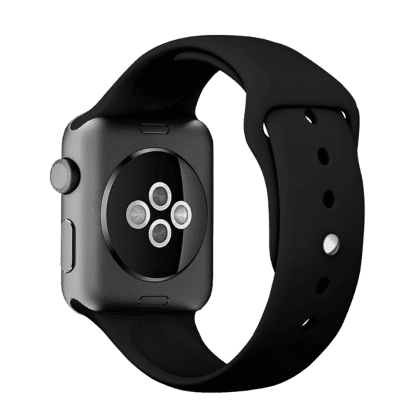 Black Silicone Apple iWatch Band - Image 3