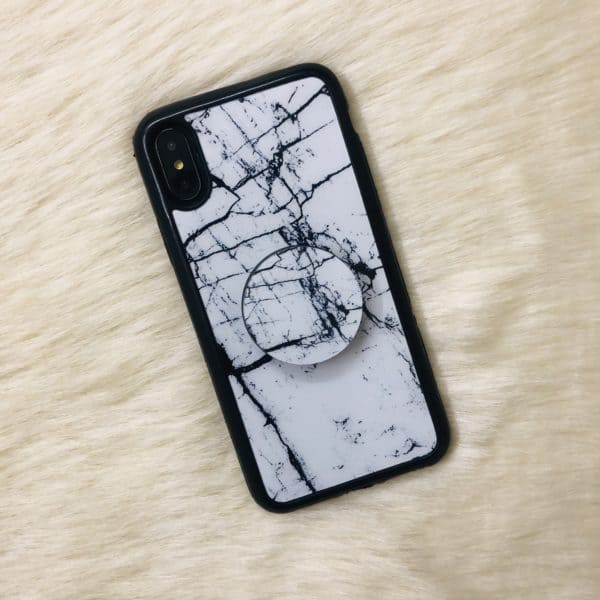 White Marble Grip Case for iPhone - Image 3