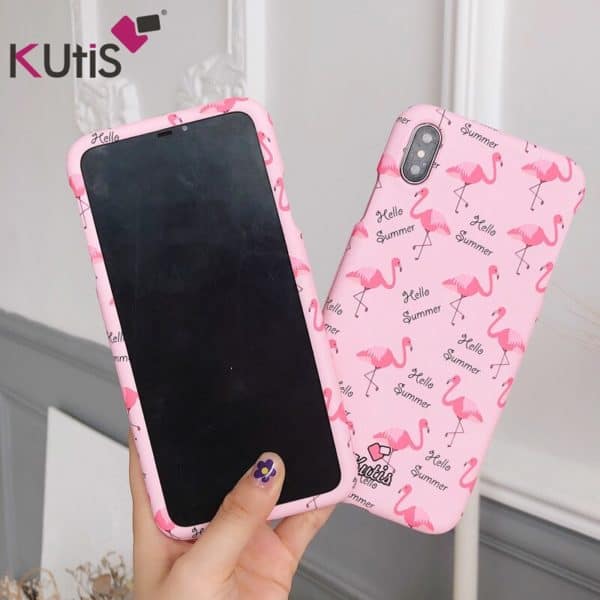 Hello Summer Flamingo Kutis 360 Phone Case for iPhone X / Xs - Image 2