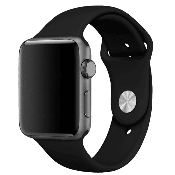 Black Silicone Apple iWatch Band