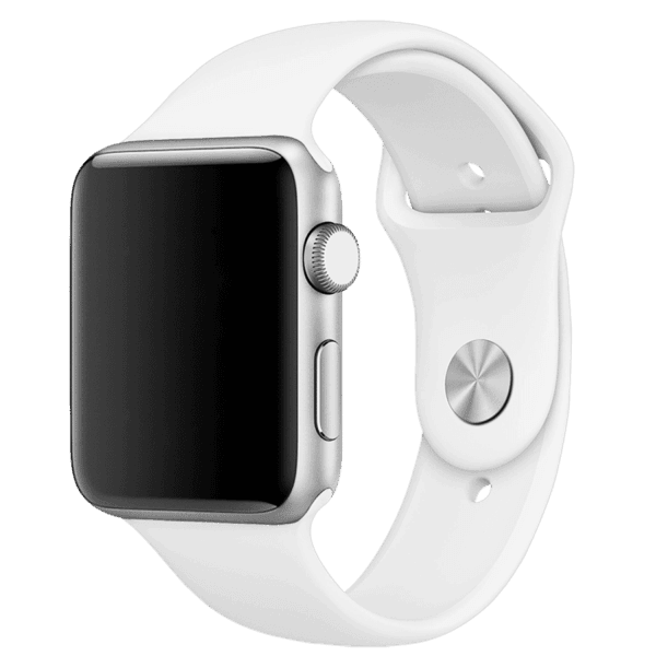 White Silicone Apple iWatch Band