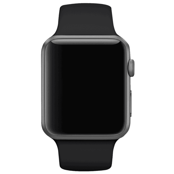 Black Silicone Apple iWatch Band - Image 2