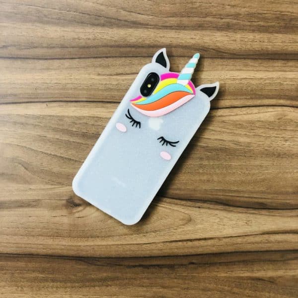 White Cute Unicorn Case available for iPhone X / Xs