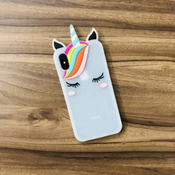 White Cute Unicorn Case available for iPhone X / Xs - Image 3