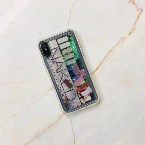 Naked Makeup Floating Glitter Case for iPhone - Grey