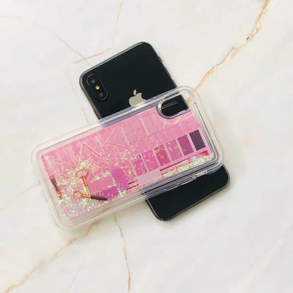 Naked Makeup Floating Glitter Case for iPhone X / Xs - Pink - Image 3