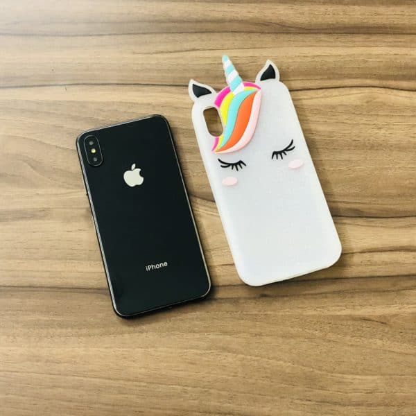 White Cute Unicorn Case available for iPhone X / Xs - Image 2