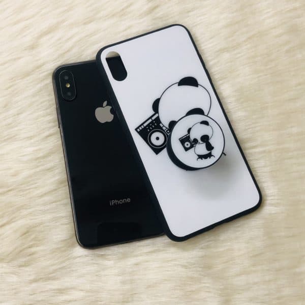 Musical White Panda Grip Case for iPhone Xs Max - Image 2